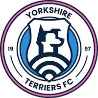 "Yorkshire Terriers FC" football crest with a terrier dog and the date 1997.