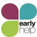 The "early help" logo, four rounded petals in magenta, teal and green beside the name.